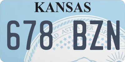 KS license plate 678BZN