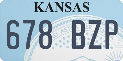 KS license plate 678BZP