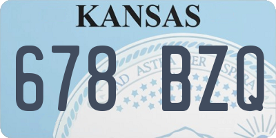 KS license plate 678BZQ