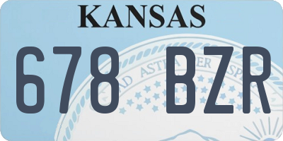 KS license plate 678BZR