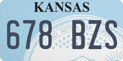 KS license plate 678BZS