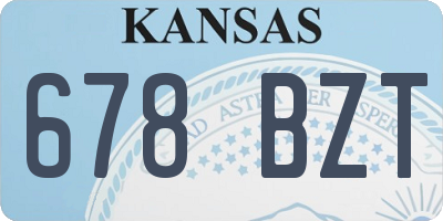 KS license plate 678BZT