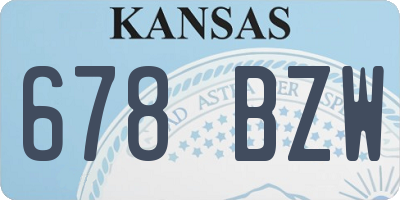 KS license plate 678BZW