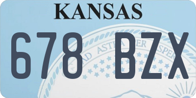 KS license plate 678BZX