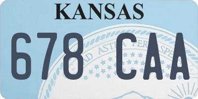 KS license plate 678CAA