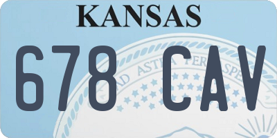 KS license plate 678CAV