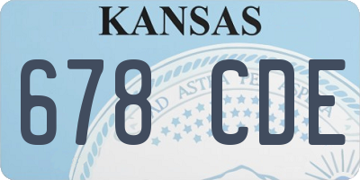 KS license plate 678CDE
