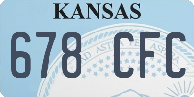 KS license plate 678CFC