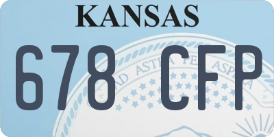 KS license plate 678CFP