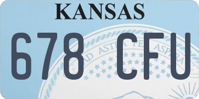 KS license plate 678CFU