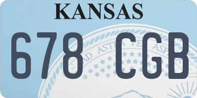 KS license plate 678CGB