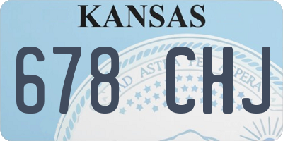 KS license plate 678CHJ