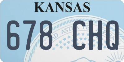 KS license plate 678CHQ