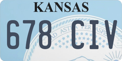 KS license plate 678CIV