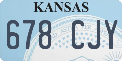 KS license plate 678CJY