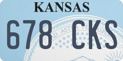 KS license plate 678CKS
