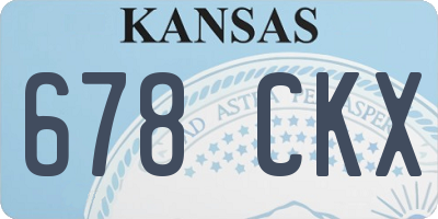 KS license plate 678CKX