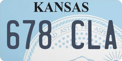 KS license plate 678CLA