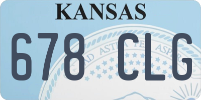 KS license plate 678CLG