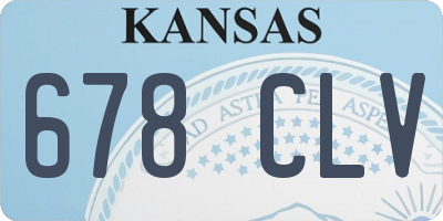 KS license plate 678CLV