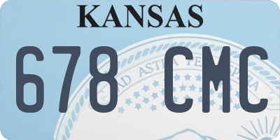 KS license plate 678CMC