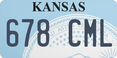 KS license plate 678CML