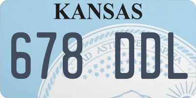 KS license plate 678DDL