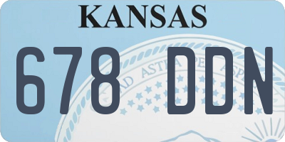 KS license plate 678DDN
