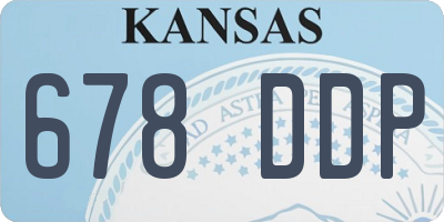 KS license plate 678DDP