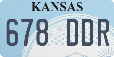KS license plate 678DDR