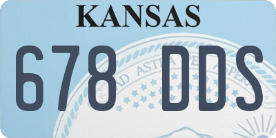 KS license plate 678DDS