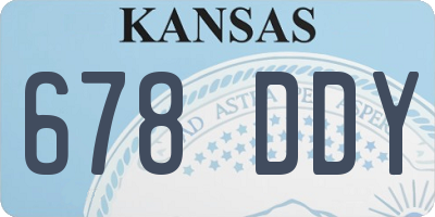 KS license plate 678DDY