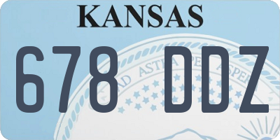 KS license plate 678DDZ