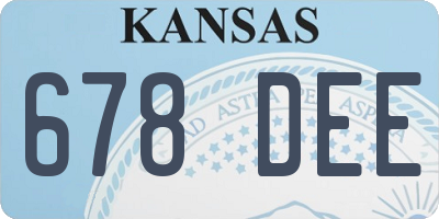 KS license plate 678DEE