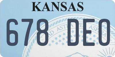 KS license plate 678DEO