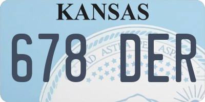 KS license plate 678DER
