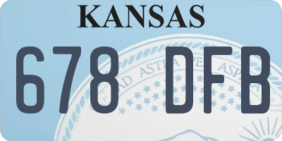 KS license plate 678DFB