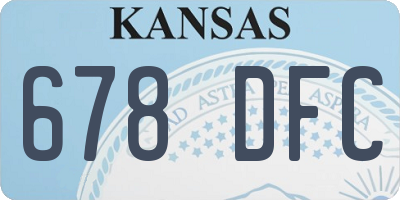 KS license plate 678DFC
