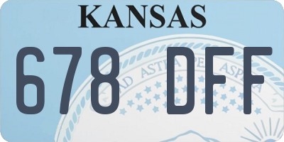 KS license plate 678DFF