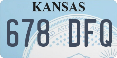 KS license plate 678DFQ