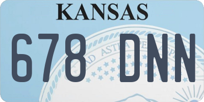 KS license plate 678DNN