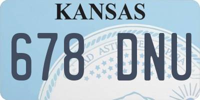 KS license plate 678DNU