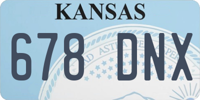 KS license plate 678DNX