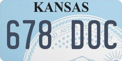 KS license plate 678DOC