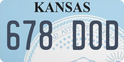 KS license plate 678DOD