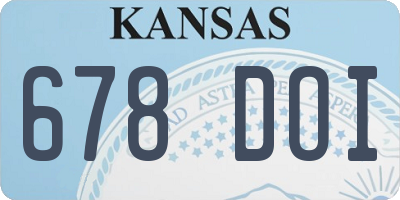 KS license plate 678DOI