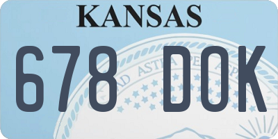 KS license plate 678DOK