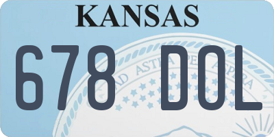 KS license plate 678DOL