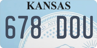 KS license plate 678DOU