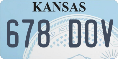 KS license plate 678DOV